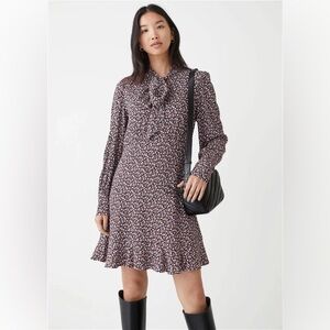 NWOT Paris Atelier & Other Stories Necktie Mini Dress Size 6